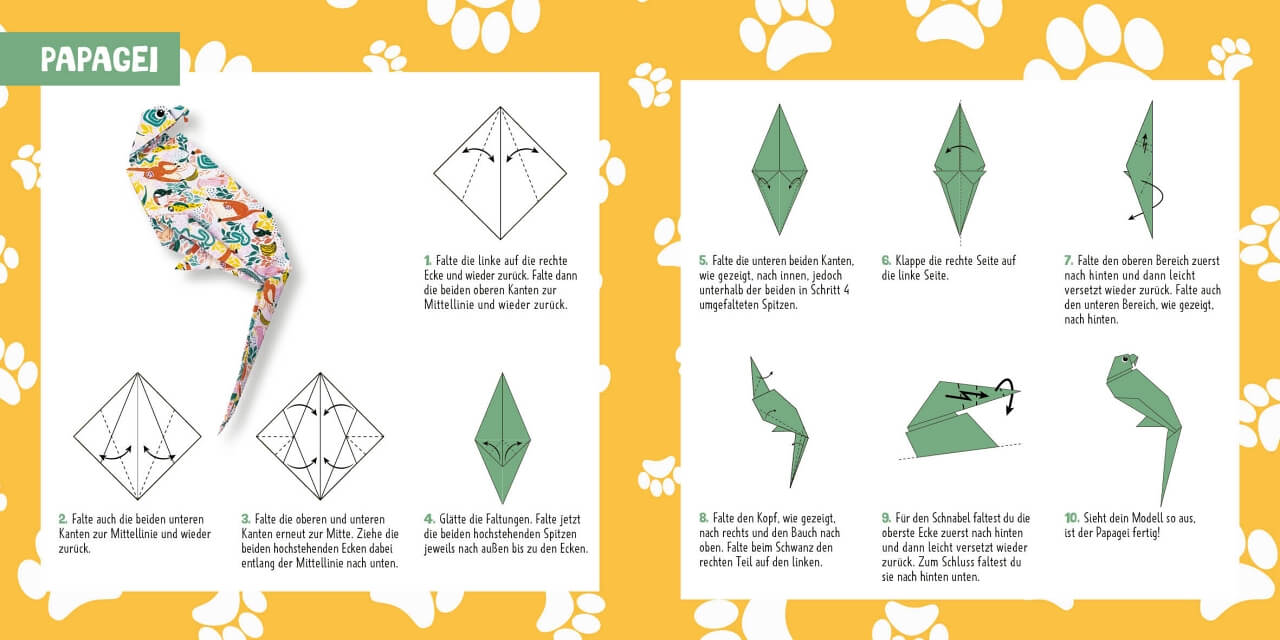 EMF 88x Origami Kids Wilde Tiere