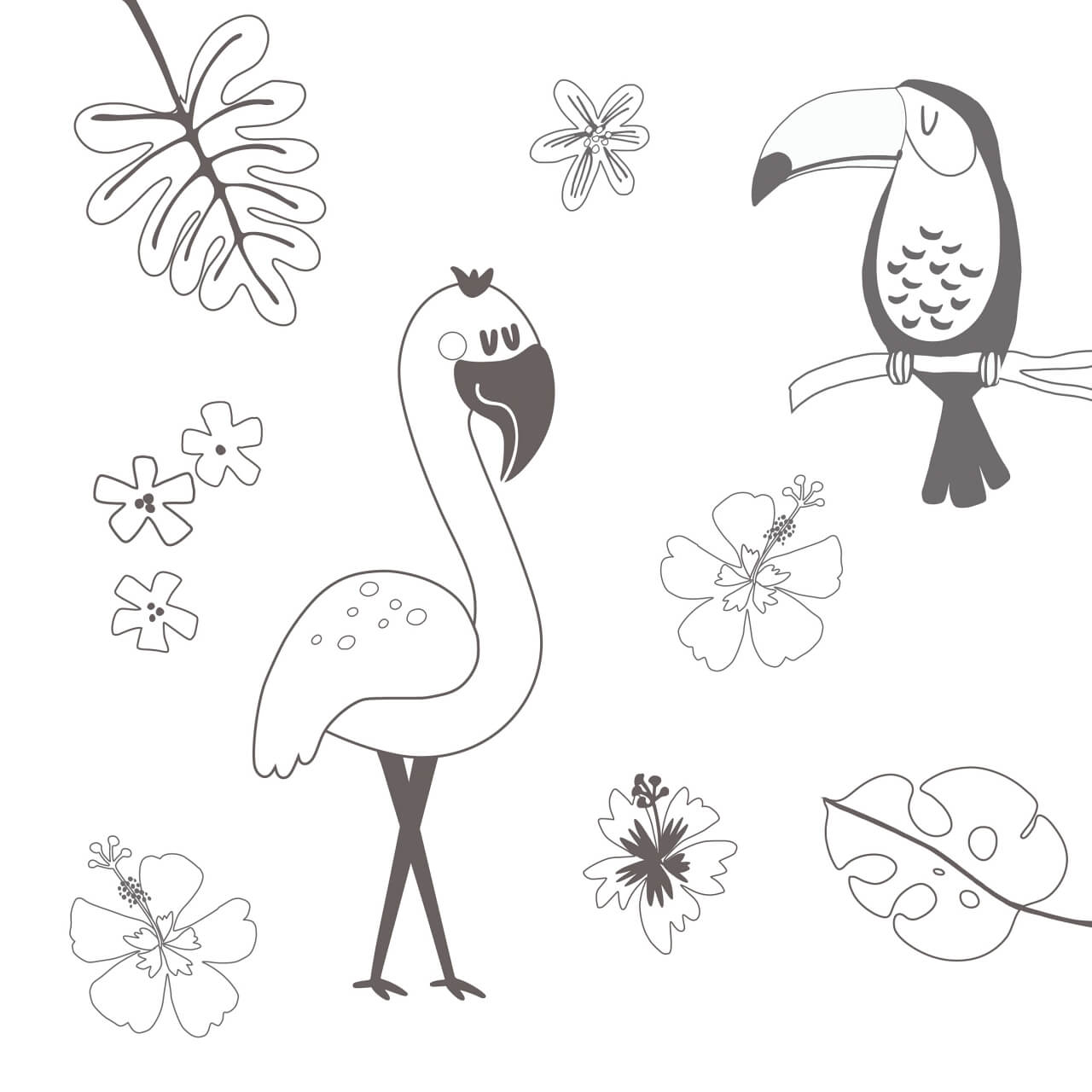 EMF Glitzer Ausmalspaß Prinzessinnen und Flamingos