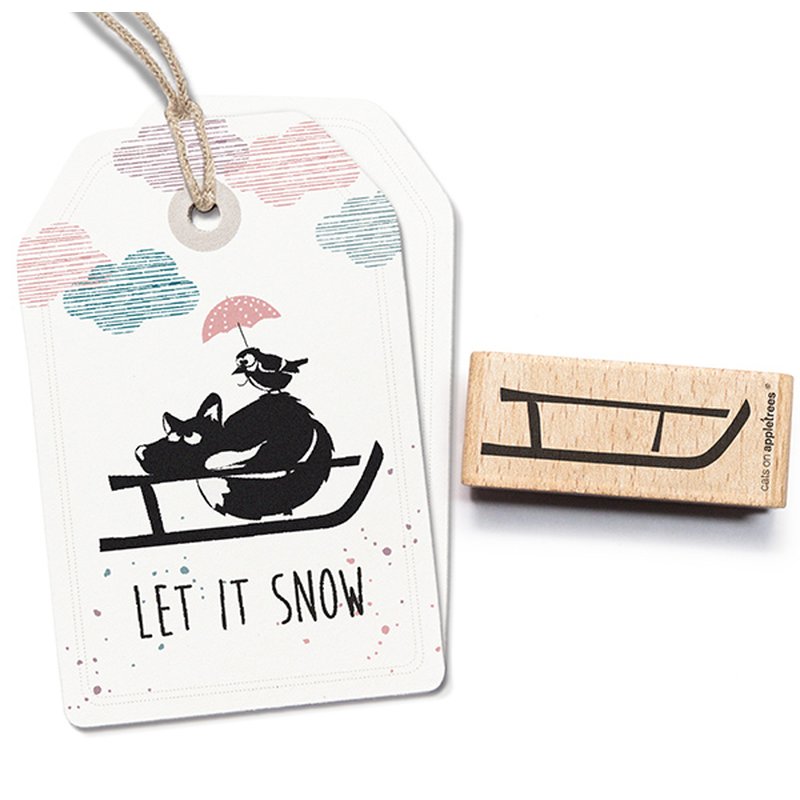 cats on appletrees Stempel Schlitten 3