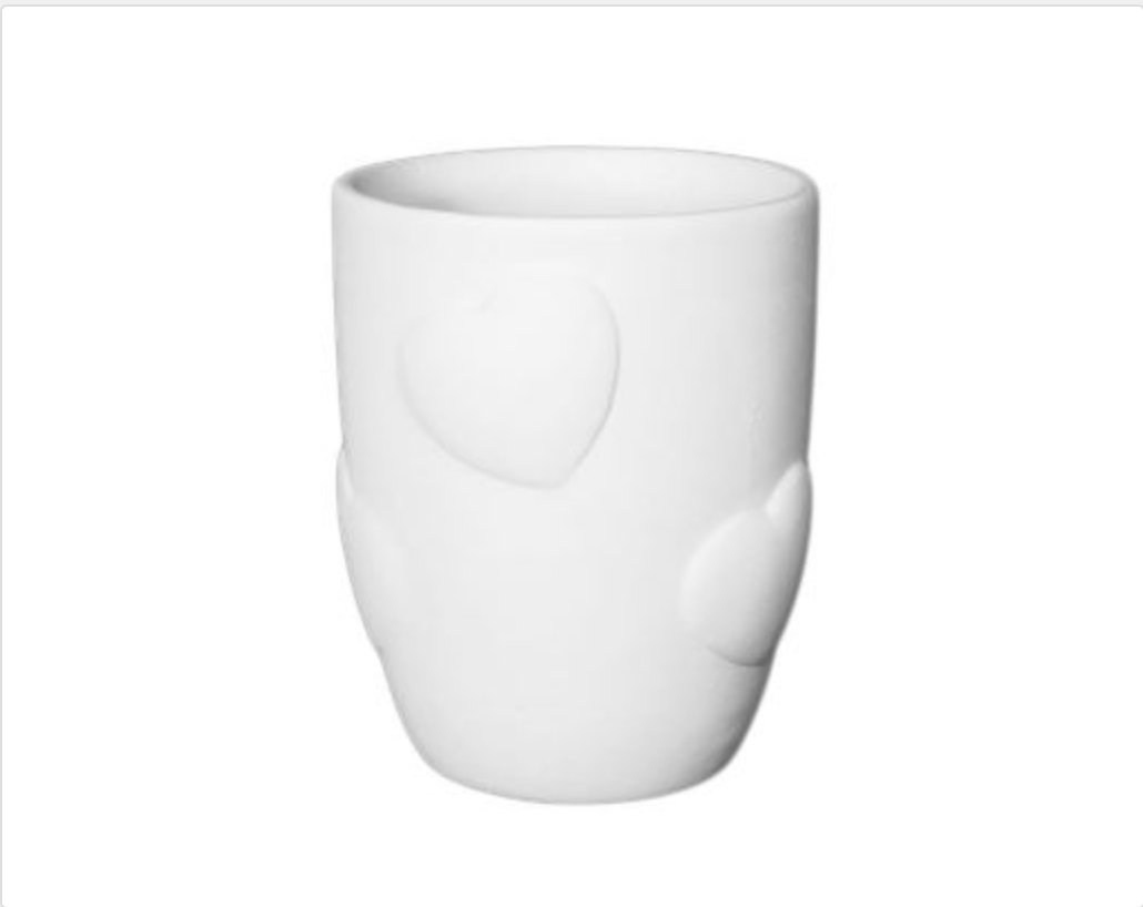Herz Relief Becher