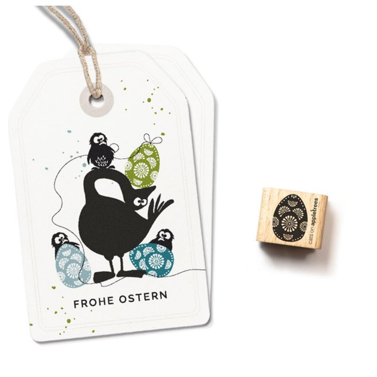 cats on appletrees Ministempel Osterei 3