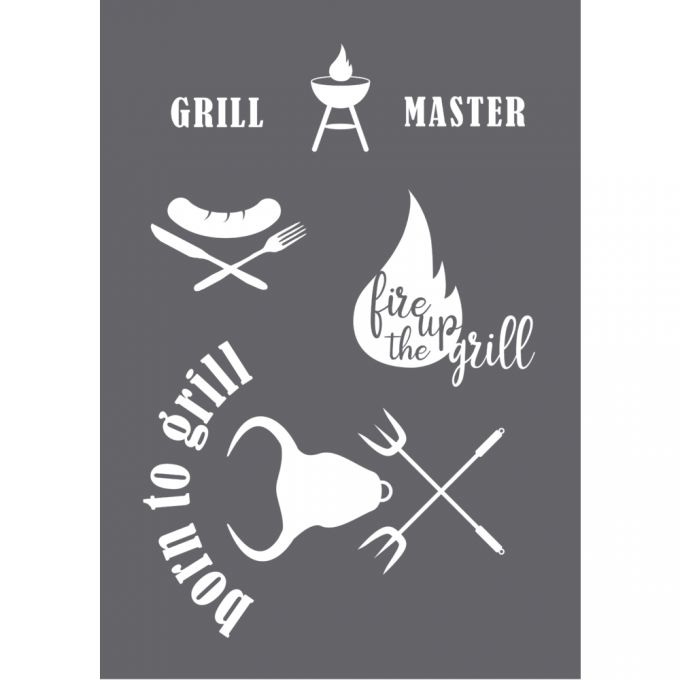 Siebdruck-Schablone Grill Master