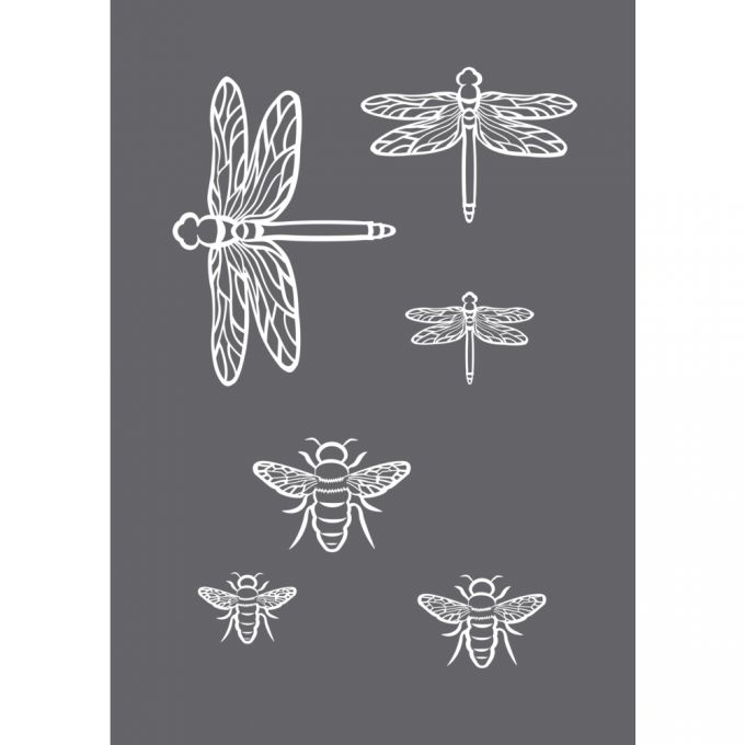 Siebdruck-Schablone Insekten