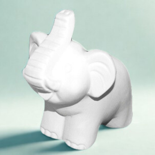 Rohkeramik, kleine Figur eines Babyelefanten
