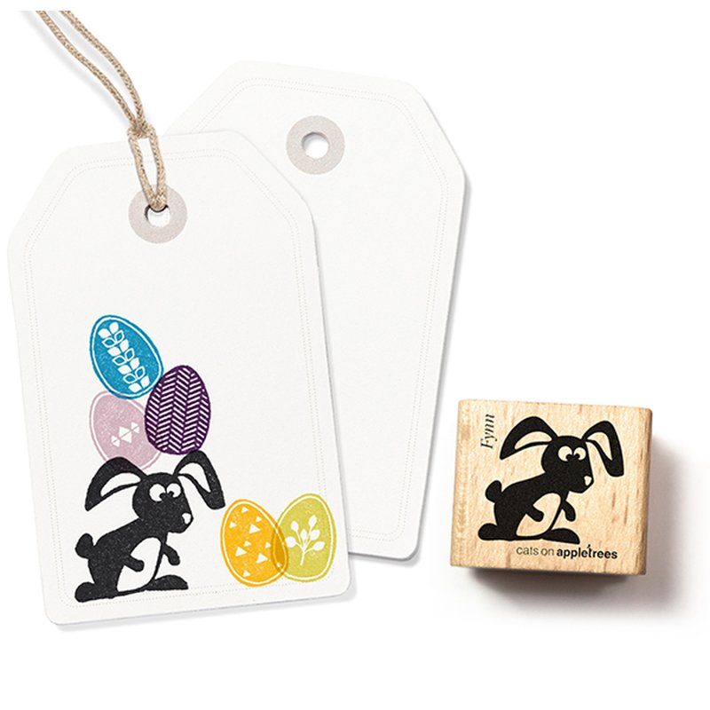 Cats on appletrees Stempel Hase Fynn