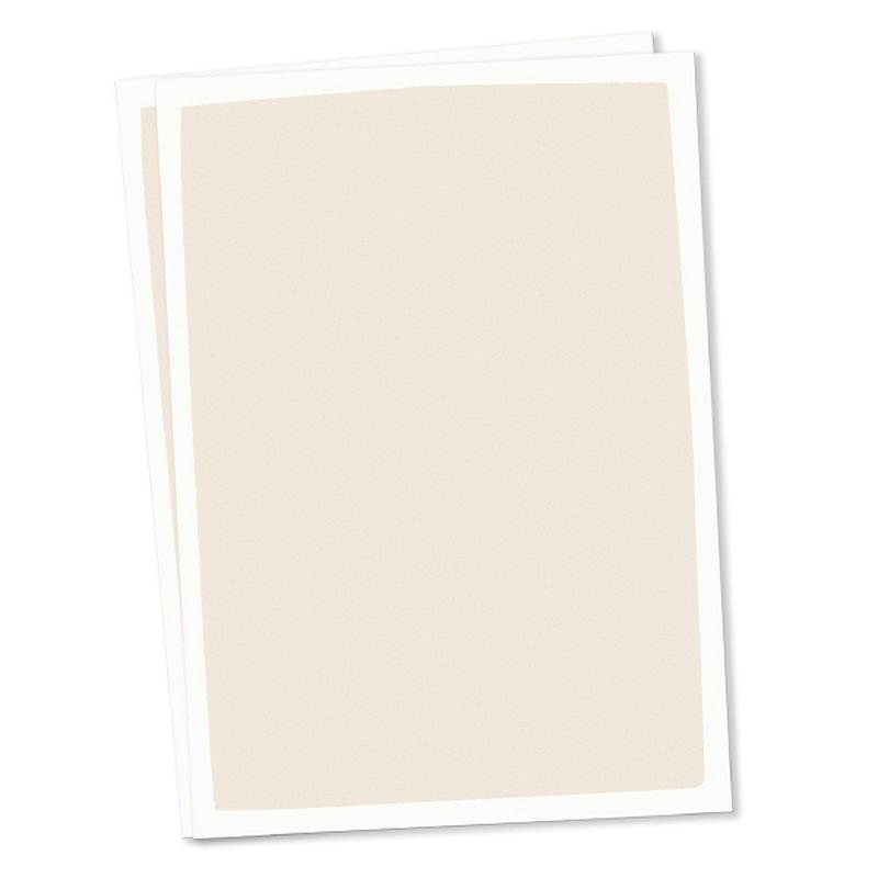 10 Blanko Karten A6 - creme