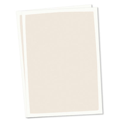 10 Blanko Karten A6 - creme