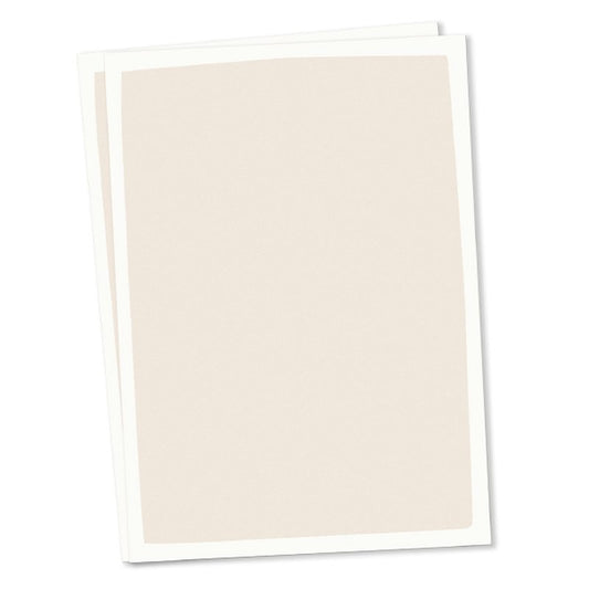 10 Blanko Karten A6 - creme