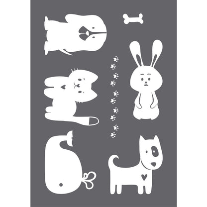 Siebdruck-Schablone Happy Animals