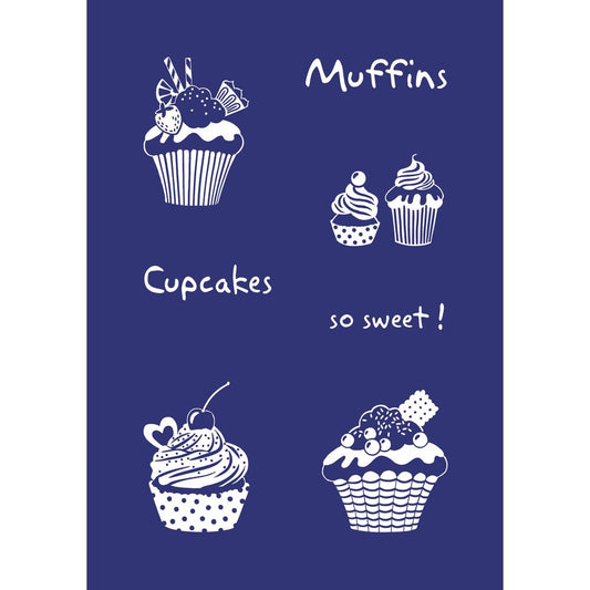 Siebdruck-Schablone Cupcakes