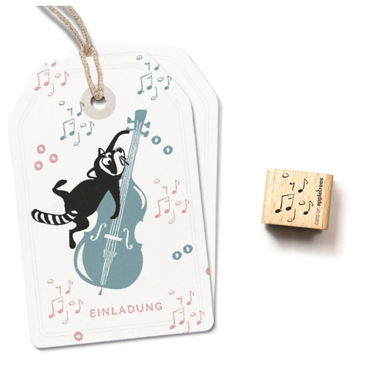 cats on appletrees Ministempel Notenwolke