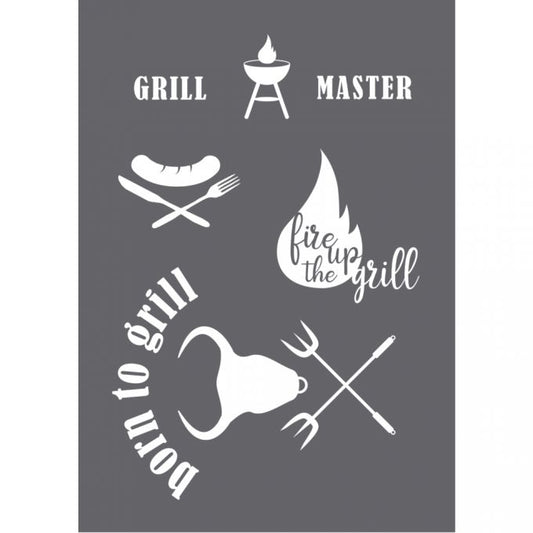 Siebdruck-Schablone Grill Master